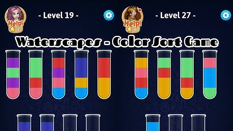 Waterscapes - Color Sort Game | Level 19 - Level 27 | Main Games