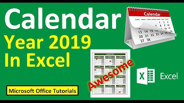 How to Make Calendar in Excel (2019)