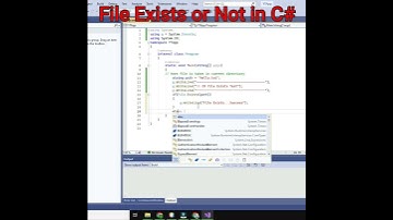 File Exists in C# | File IO #shorts