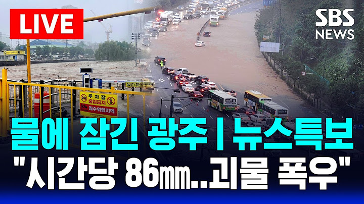 🔴특보 ‘시간당 최고 86㎜ 물폭탄’ 광주·전남 곳곳 침수 | 괴물폭우에 도로 87곳 침수 .. 차량 피해 속출 | SBS 실시간 라이브