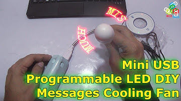 Mini USB Programmable LED DIY Messages Cooling Fan