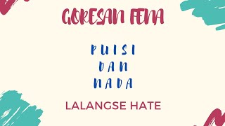 GORESAN PENA [ ] LALANGSE HATE [ ] PUISI DAN MUSIK#sunda #kehidupan #puisi #kacapisuling#viral