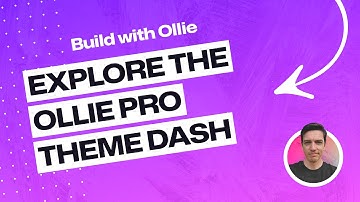 Explore the Ollie WordPress theme dashboard