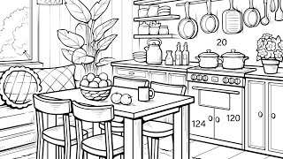 Cozy Kitchen Escape A Warm Colorful Cooking Haven Color Oasis by Number