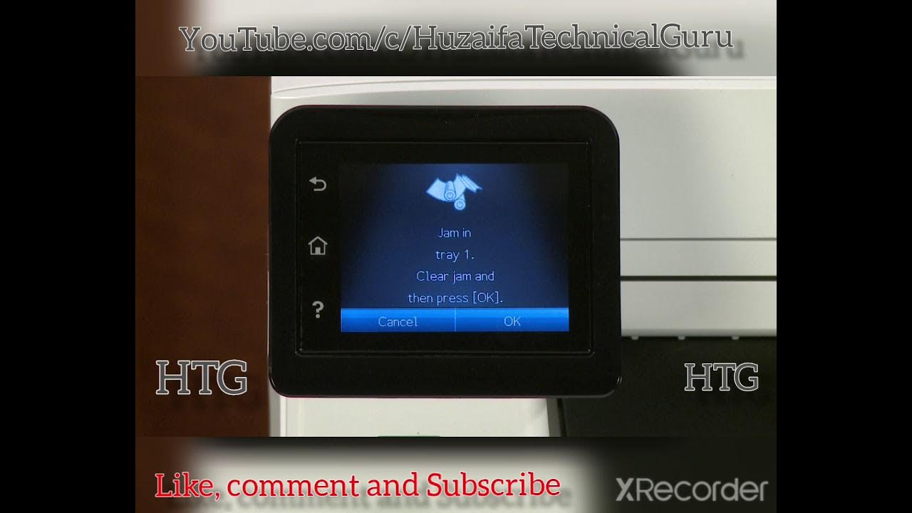 How to clear paper jam for Select HP colorjet pro printerClear paper