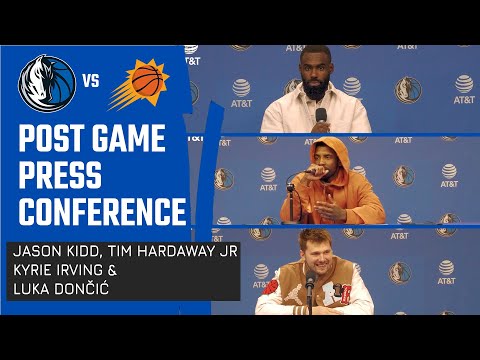 Jason Kidd, Tim Hardaway Jr, Kyrie Irving & Luka Dončić | Post Game Press Conference