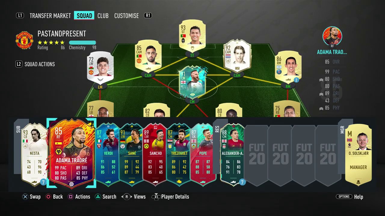FIFA 20- MAN UNITED PAST AND PRESENT SQUAD- I PACKED A PRIME ICON IN A 5K PACK