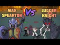 Stick war 3 full upgraded max spearton vs juggerknight epic fight battle