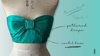 Classic Knot Bustier with Draped Layer Sewing Tutorial & PATTERN