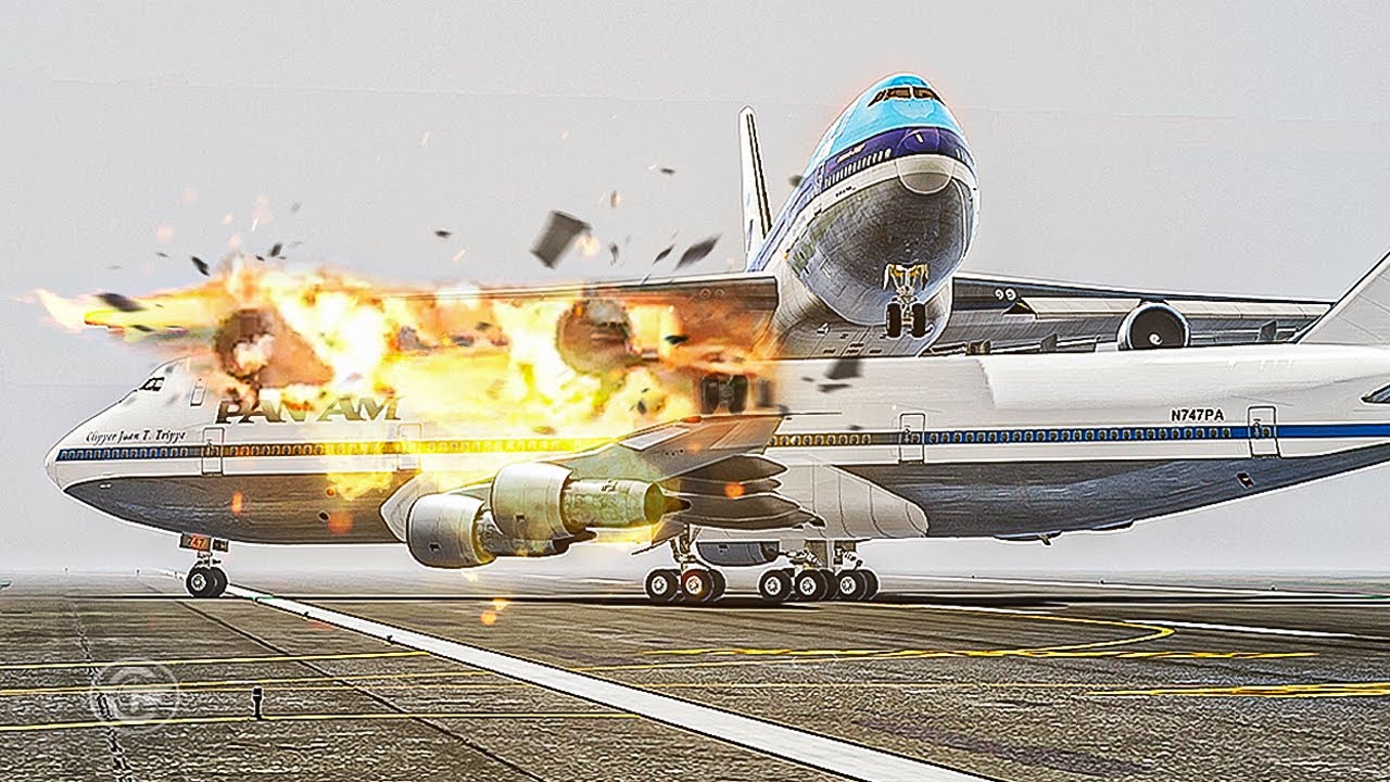 Two Boeing 747s Collide on the Same Runway