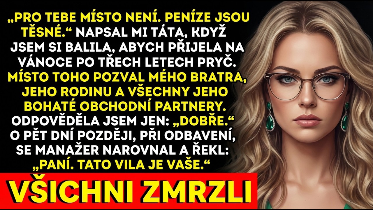 Táta psal „není tu pro tebe místo“—manažer: „paní, vila je vaše.“