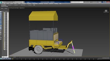 3Dsmax Tutorials,Tutorial on Modeling, Texturing & Lighting a Food Stall E Rickshaw Stall in 3dsmax