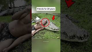 Man and Crocodile Friendship