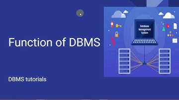Functions of Dbms ,, DBMS tutorials