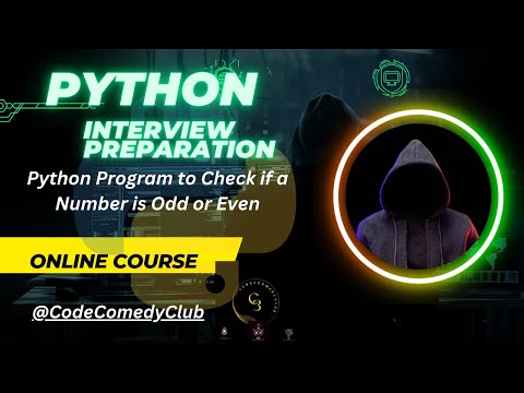 1. Python Program To Check If a Number is Odd or Even | Python Interview Programming Questions.