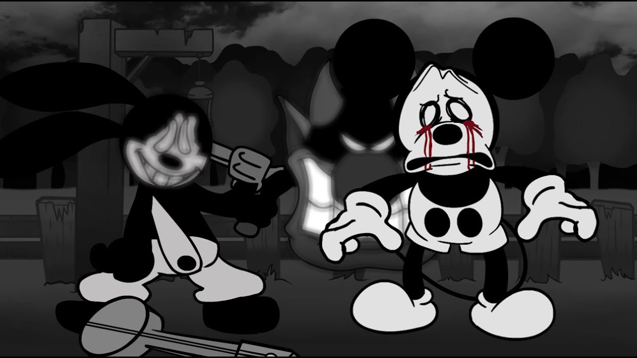 【FNF】Downhearted but Oswald and Mickey Mouse sings it