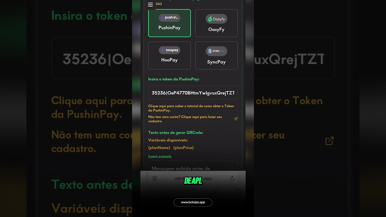 COMO ADICIONAR INFORMAÇÕES DE PAGAMENTO E COMO AS TAXAS SÃO COBRADAS | BOTVIPS