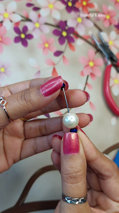 Dangle in style💗Beaded earrings Diy #shorts Useful & Easy