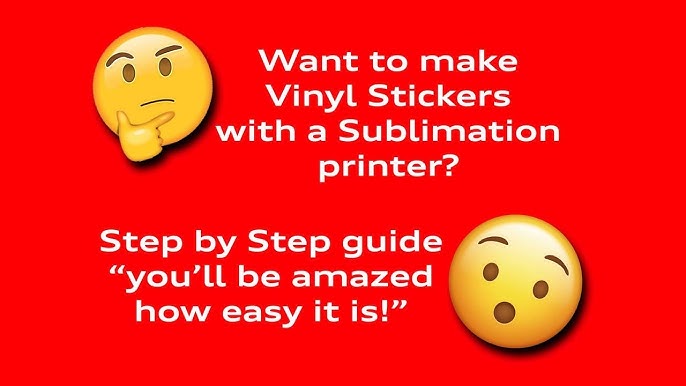 HTVRONT Sublimation Sticker Paper - 20 Pcs 8.5 x 11 Glossy Transparent  Waterproof Sublimation Stickers （white）