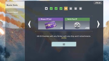 Kill 25 Enemies with any Striker with any Grip and 5 attachments (0/25)