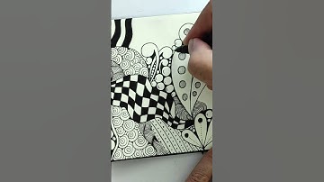 Zentangle Art in Motion – One Line at a Time #shorts