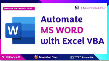 Automate Word with Excel VBA | Advanced VBA in Hindi