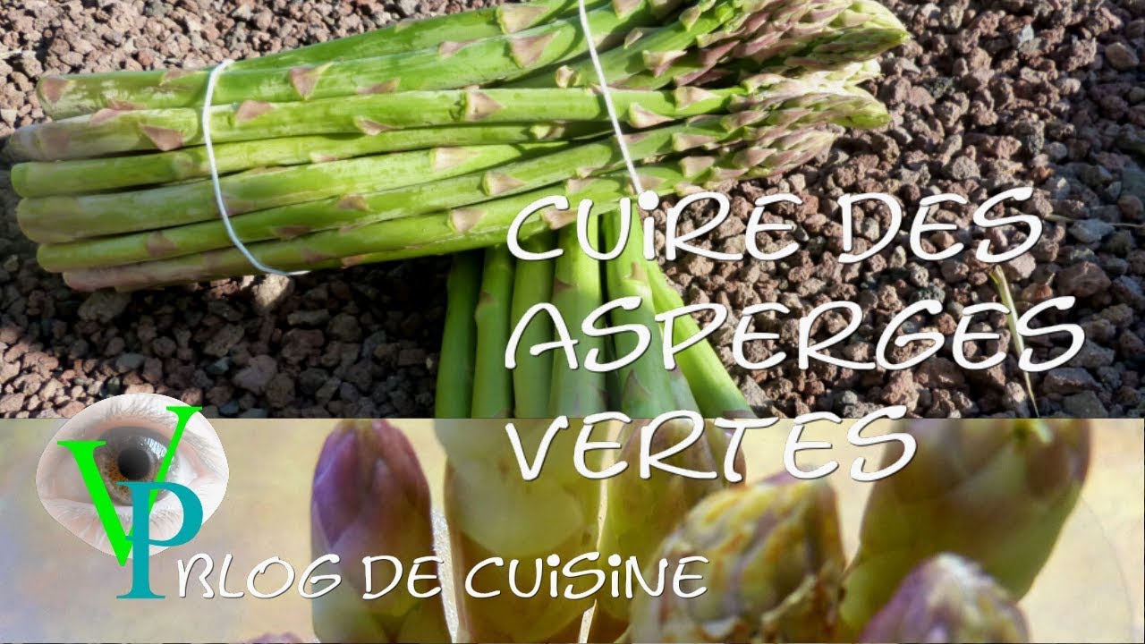 La préparation et cuisson des asperges vertes
