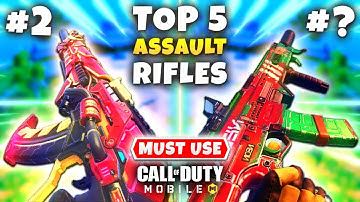 Top 5 MUST USE Assault Rifles In Battle Royale | Call Of Duty Mobile | 5 Best Assault Rifles In CODM