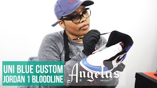NEW PAINT!!! 🎨 Custom Uni Blue Air Jordan 1 Bloodline | Angelus Custom Shoes