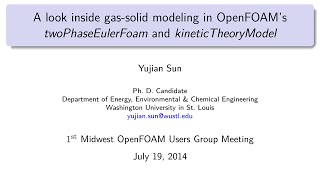 A look inside gas-solid modelling in OpenFOAM's twoPhaseEulerFoam and kineticTheoryModels Profile