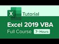 Excel 2019 vba full course tutorial 7 hours