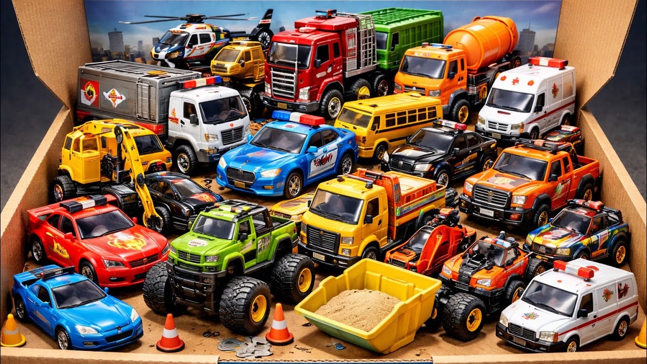 Toy Box Muddy Cars Washed Clean Then They go back to work,Vehicle Toys