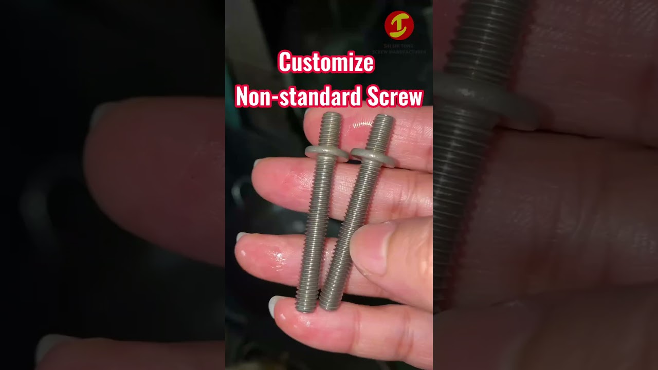 Customized non-standard double head threaded stud screws