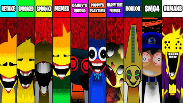 EVERY Incredibox Monster VOICE From Incredibox SPRUNKI RETAKE! All New Mod Versions Comparison