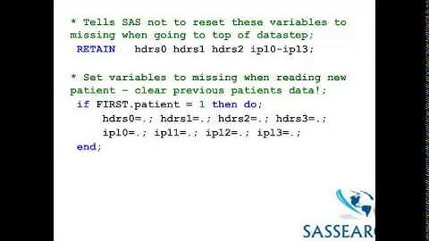How to use SAS   Lesson 10   Long to Wide