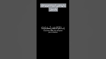 يا أيها الذين آمنوا لا تخونوا الله والرسول - - - #سورة_الأنفال #قرآن #اكسبلور #لايك #quran #islamic