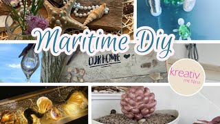 Maritime Bastelideen ♥️ Dekoideen 😍 DIY einfach selber machen kostenlose Dekorationen mit Muscheln