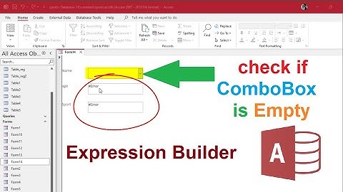 Two methods to check if a control is empty  in Microsoft Access #database  form expression Builder