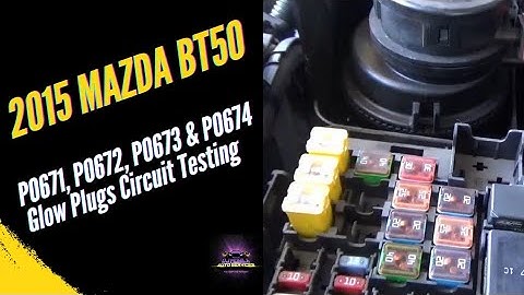 Testen van gloeibougies in het circuit van de Mazda BT50 en Ford Ranger 2015. Problemen met moeil...