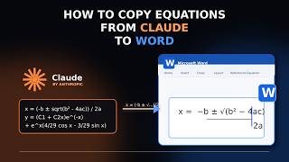 How to Copy Equations from Claude to Word — 2 Easy Methods