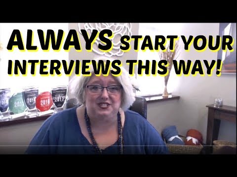 Video: How To Start An Interview