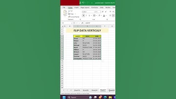 Excel Pro Tricks: Flip Array or Data Range Vertically - Reverse the order of Columns using Formula"