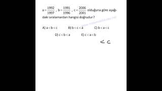 Rasyonel Sayılarda Sıralama 4. Sorunun Çözümü