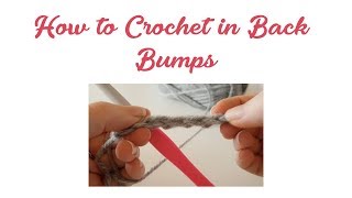 How to Crochet in Back Bumps