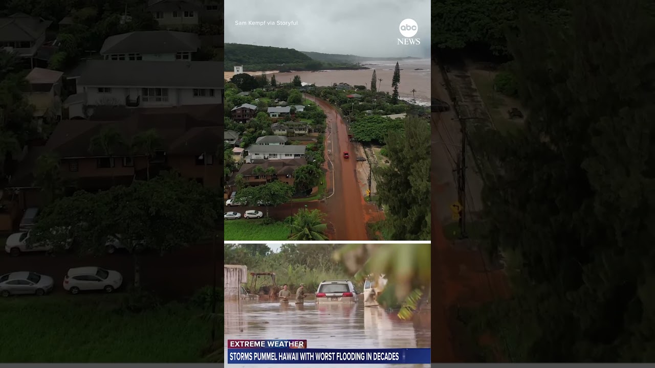 Hawaiian islands see worst flooding in decades