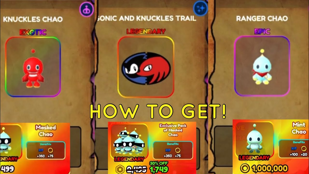 how-to-get-new-exotic-chao-sonic-knuckles-trail-in-sonic-speed-simulator-more-youtube