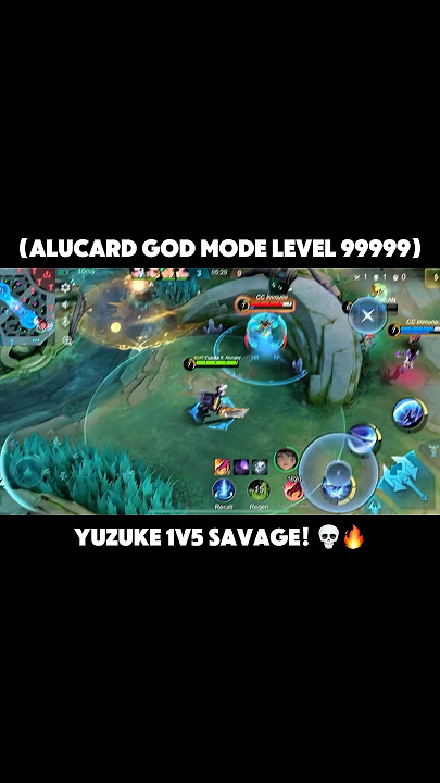 Alucard God Mode Level 99999 (1v5 Savage) 💀🔥 #yuzuke #alucard #mlbb
