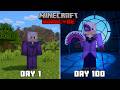 I Survived 100 Days as SHADOW MOTH in Hardcore Minecraft