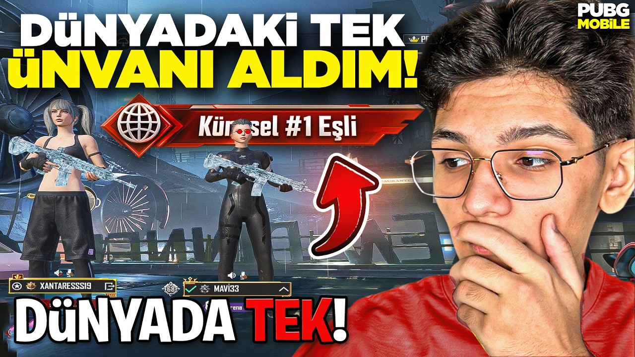 DÜNYA'DA TEK ÜNVANI ALDIM! KÜRESEL SIRA 1 - PUBG MOBİLE