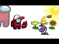 Mini Crewmate Kills 7 Plants vs Zombies Characters | Plants Ver.